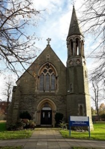 Main entrance to the Old Chapel at York Hospital.