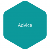 Button linking to page titled 'Advice'
