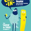 Chip-in to help Scarborough Hospital poster - text 'CHIPIN' to 70085 to donate £1