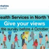 North Yorkshire County Council and York and Scarborough Hospitals Trust sexual health consultation graphic with lots of people from all walks of life with text over the top 'Sexual health services, give your views before 4 October 2021'