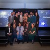 Nucleus project team onstage at the awards ceremony after receiving their award.