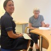 Siobhan, Renal Research Nurse, and Mary, a patient, smiling together.
