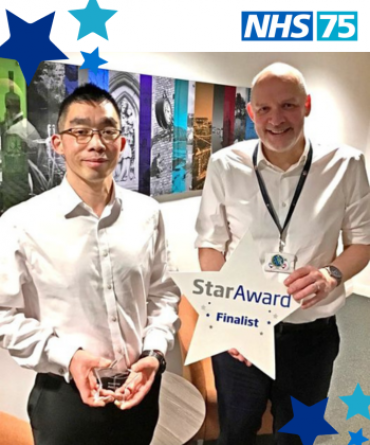 Star Award winner Philip Lim receiving his award from the Trust's Chief Executive, Simon Morritt.