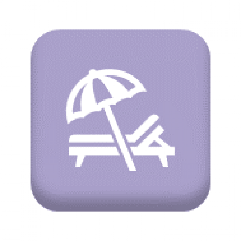Button with an illustration of a sun lounger and parasol to symbolise going on holiday.  URL leads to Staff Benefits Buying and Selling of Annual Leave Scheme.