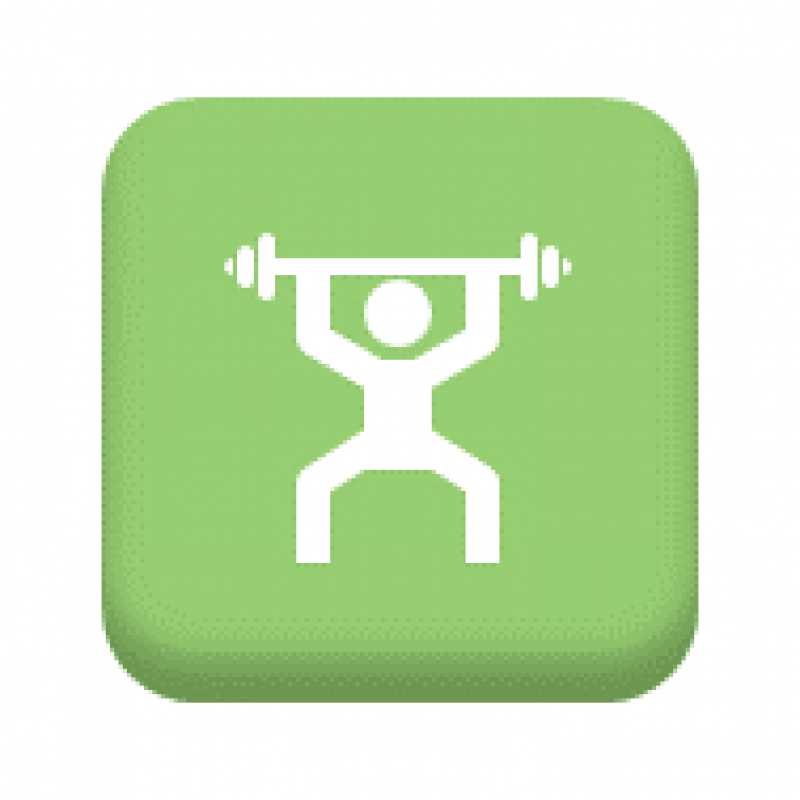 Image of an illustration of someone holding lifting weights