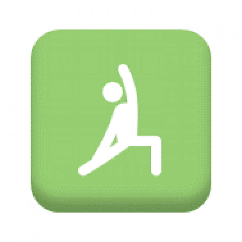 Graphic of a person doing yoga