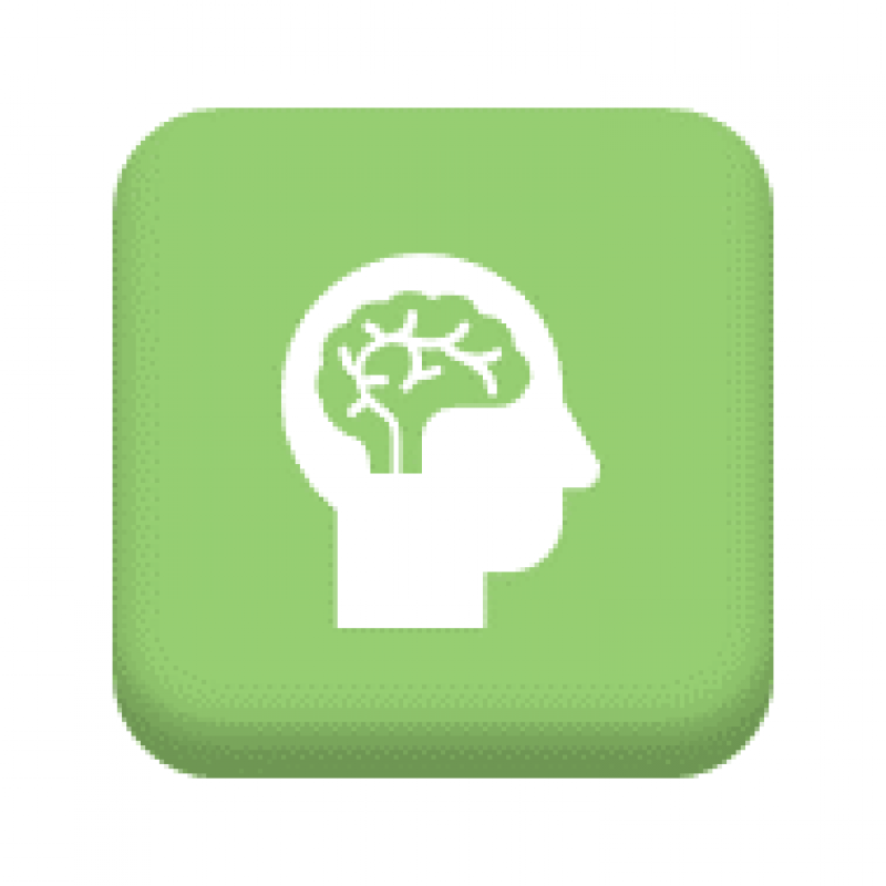 Button with an illustration of a brain to symbolise mental wellbeing. URL leads to Staff Benefits mental wellbeing pages.