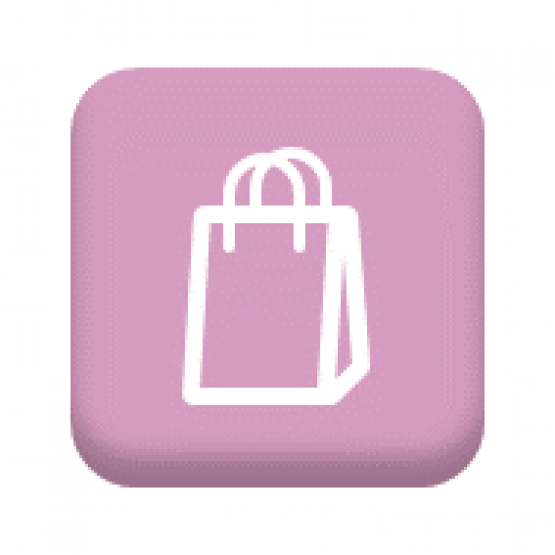 Button with an illustration of a shopping bag to symbolise retail and shopping.  URL leads to Staff Benefits retail page.