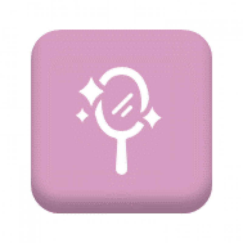 Thumbnail with a hand mirror