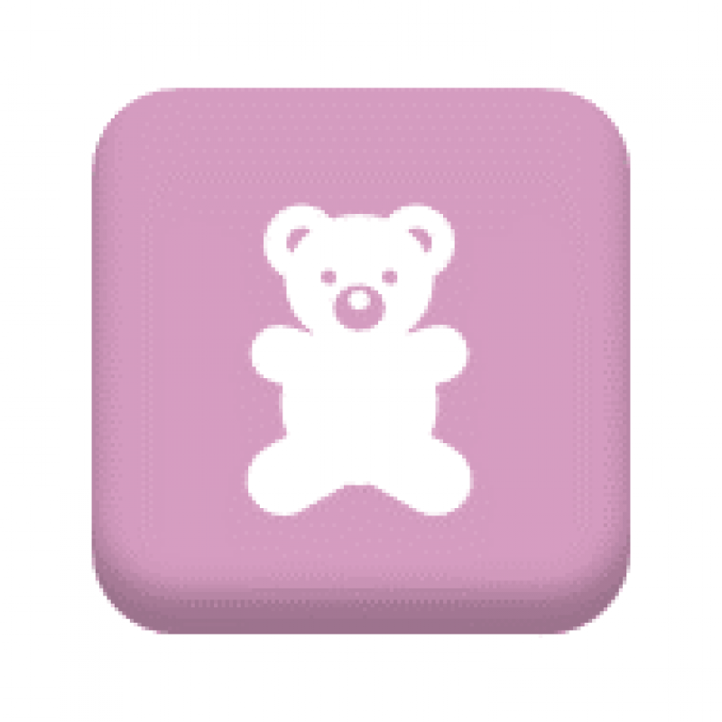 Thumbnail shows a teddy bear on a pink app logo for Staff Benefits Childcare