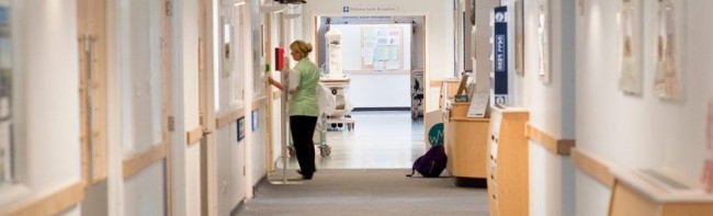 A corridor in the women's health department.