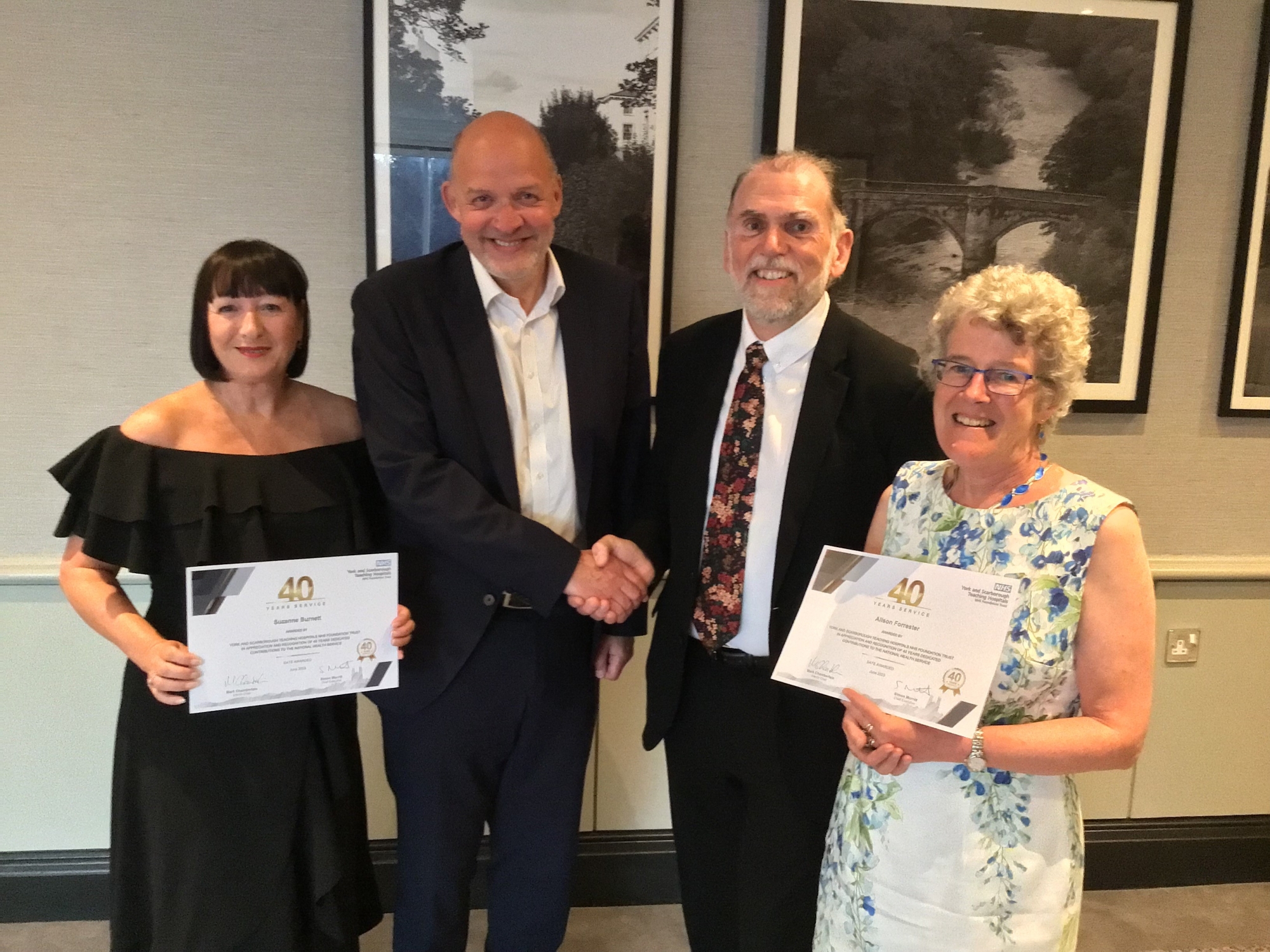 Suzanne, Simon, Kev and Alison at the Long Service Awards.