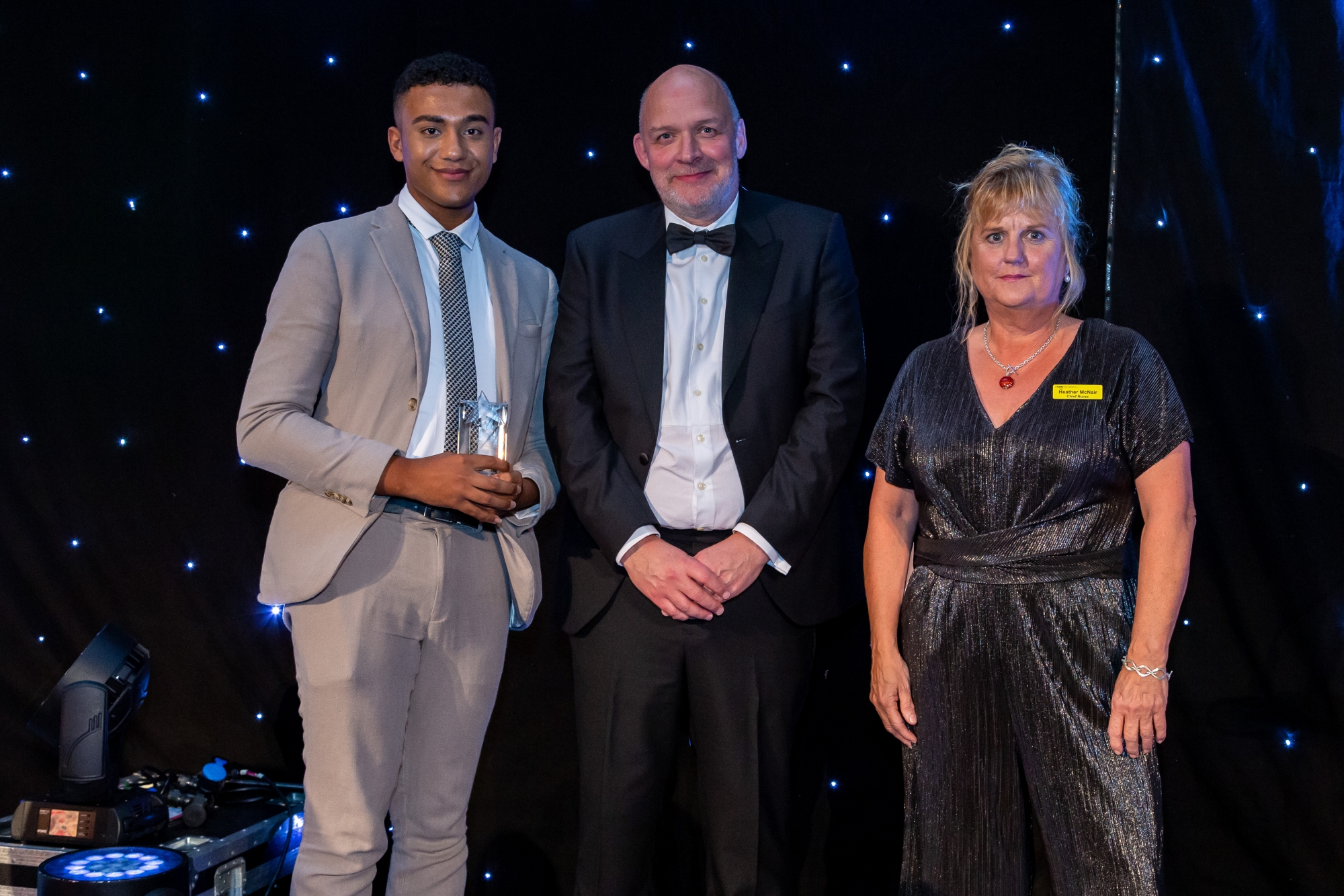 Last year's Patient's Choice winner, Jacob, receiving his award.